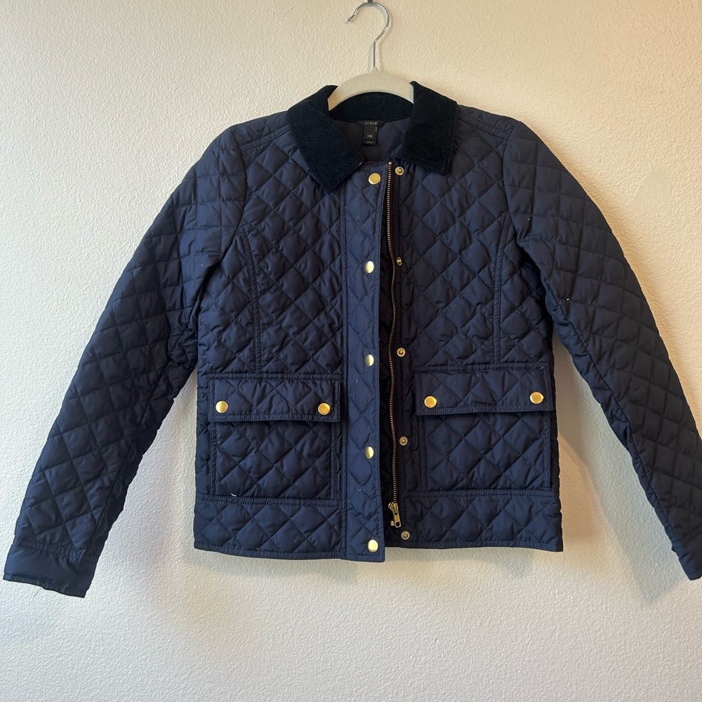 J Crew Blue Puffer Jacket